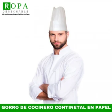 Gorro cocinero continental en papel