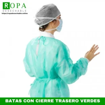 batas con cierre trasero verde