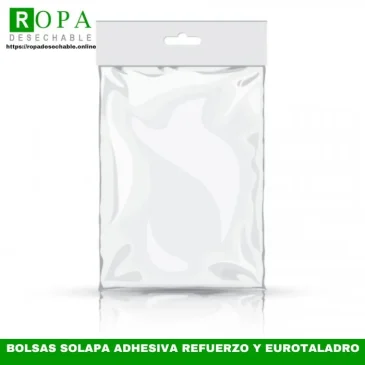 Bolsas de polipropileno con solapa adhesiva refuerzo y eurotaladro