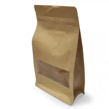 bolsas rectangulares de papel kraft con ventana