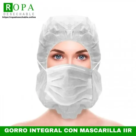 gorro integral con mascarilla IIR